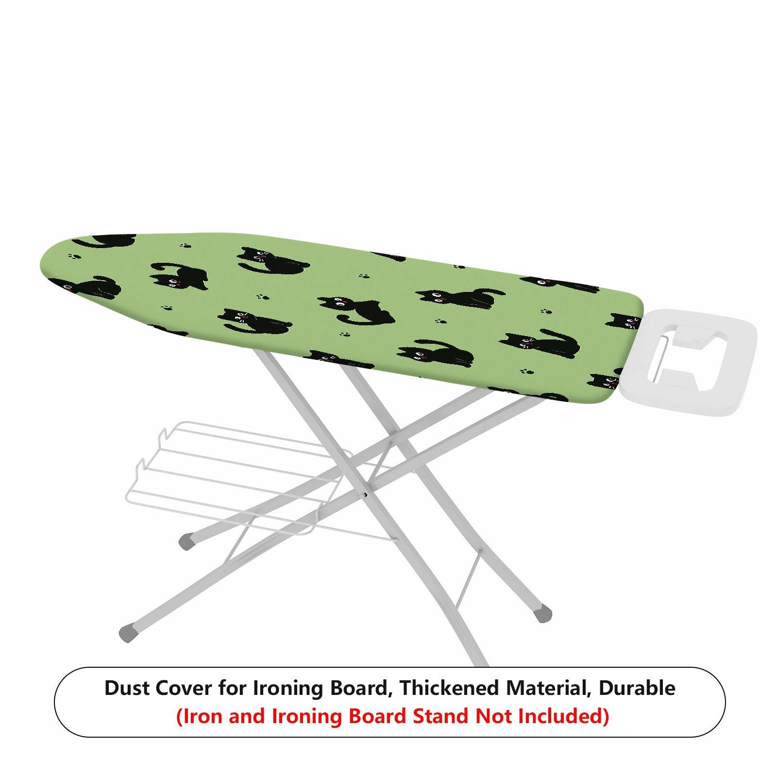 1-Piece Black Cat Paw Print  Ironing Board Cover, Universal Size, Without Board