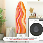 1-Piece Colorful Striped Pattern Waves Swirl  Ironing Board Cover, Universal Size, Without Board