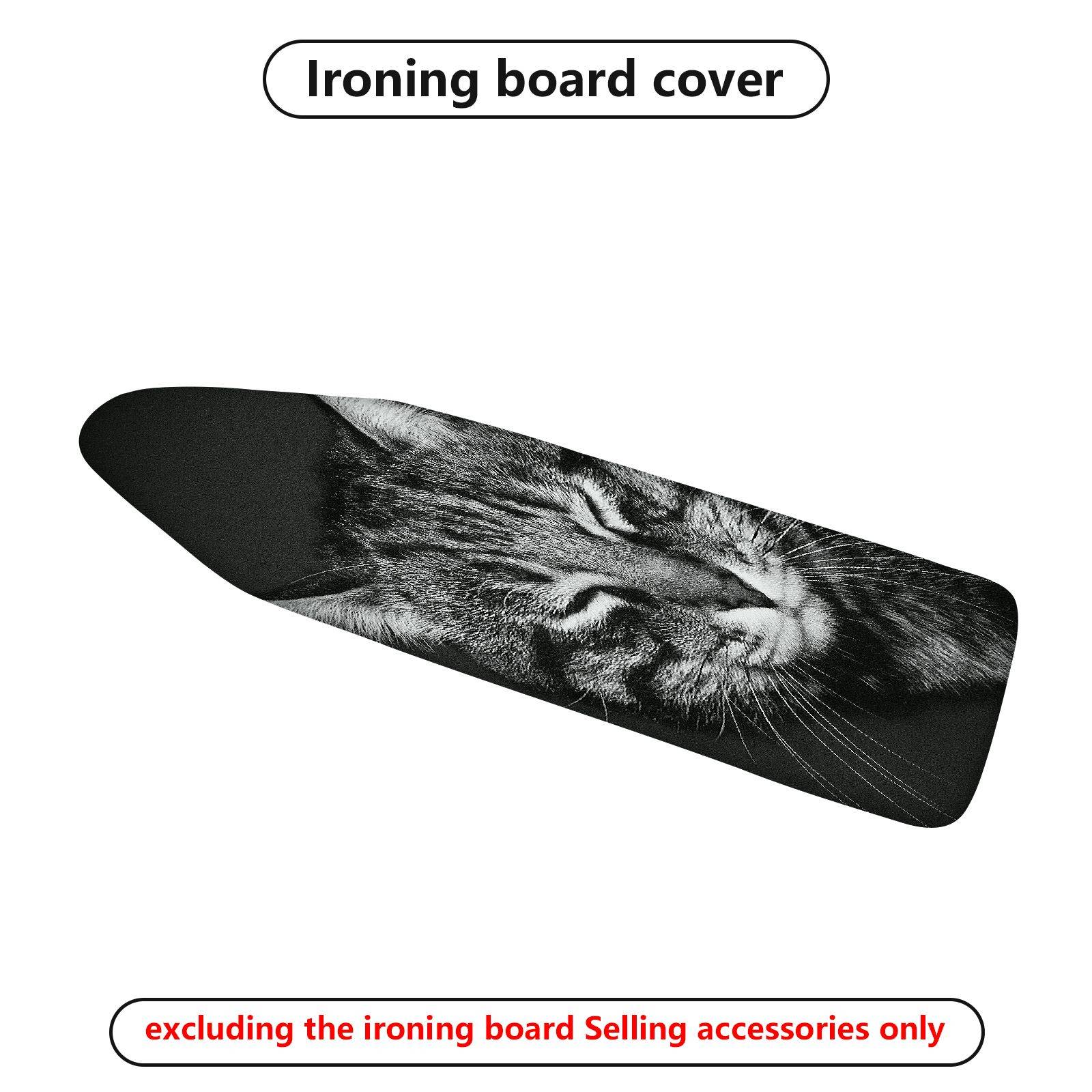 1-Piece Cat Print Black White  Ironing Board Cover, Universal Size, Without Board