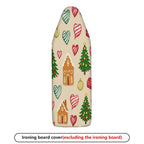 1-Piece Christmas Tree Gingerbread Red Heart  Ironing Board Cover, Universal Size, Without Board