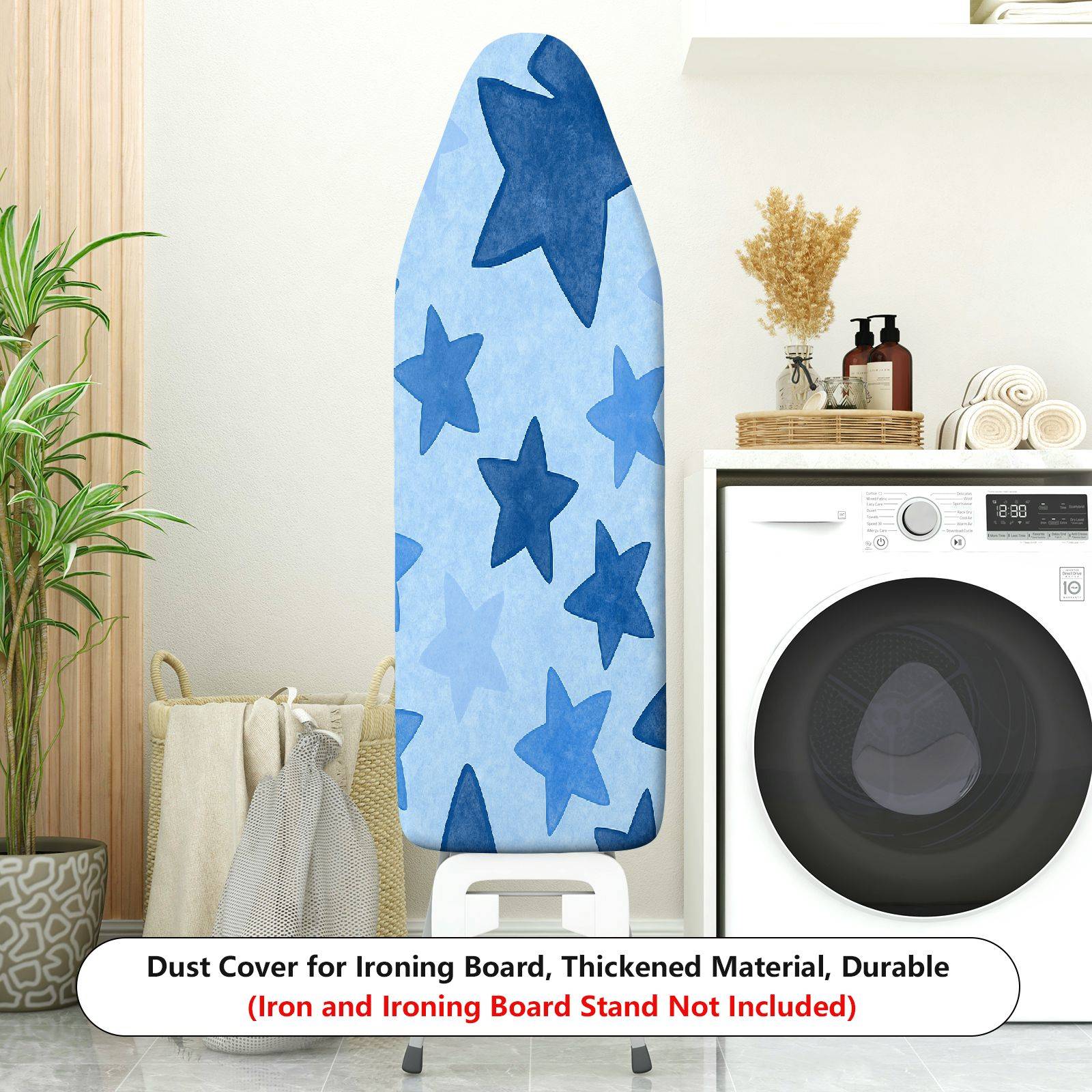 1-Piece Star Pattern Blue Theme Laundry  Ironing Board Cover, Universal Size, Without Board