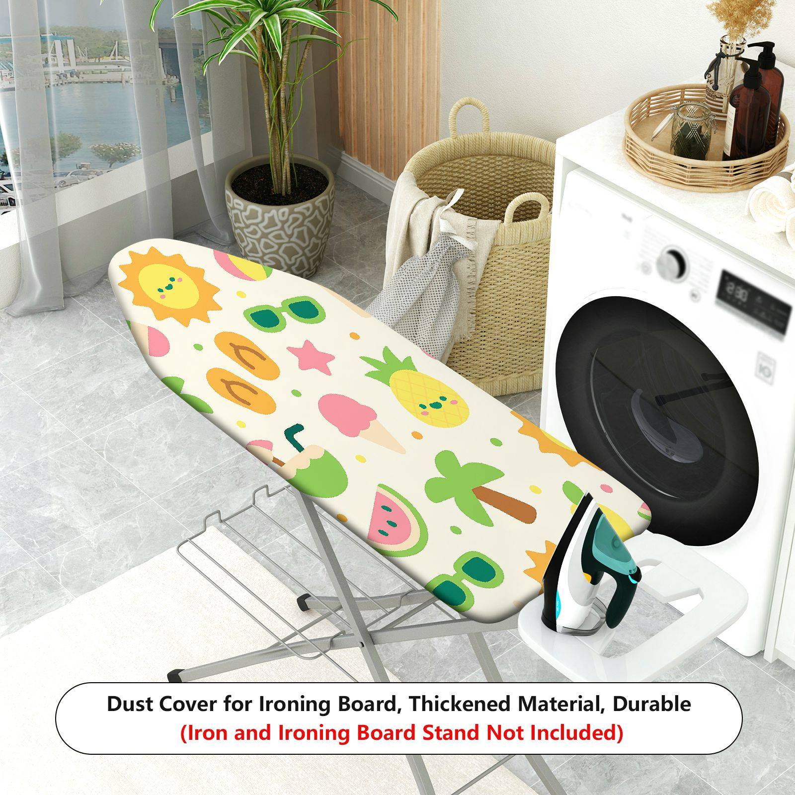 1-Piece Summer Tropical  Ironing Board Cover, Universal Size, Without Board