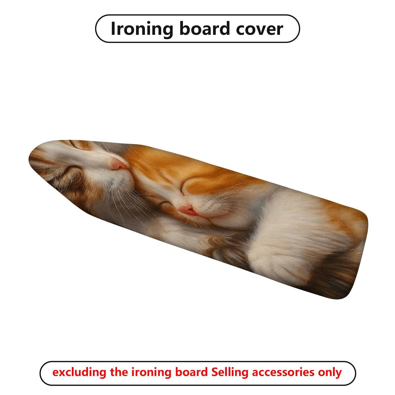 1-Piece Cat Kitten Sleeping  Ironing Board Cover, Universal Size, Without Board