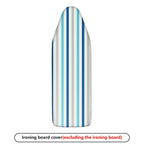 1-Piece Striped Pattern Blue Gray Modern  Ironing Board Cover, Universal Size, Without Board