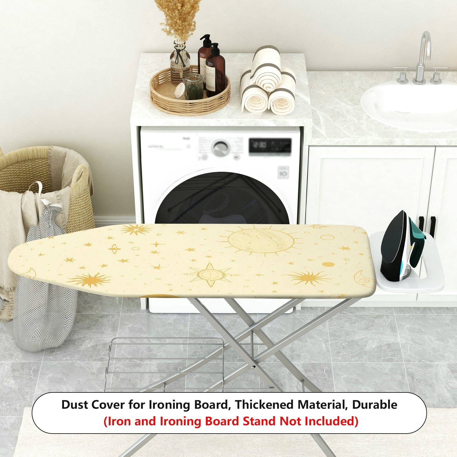 1-Piece Sun Moon Star  Ironing Board Cover, Universal Size, Without Board