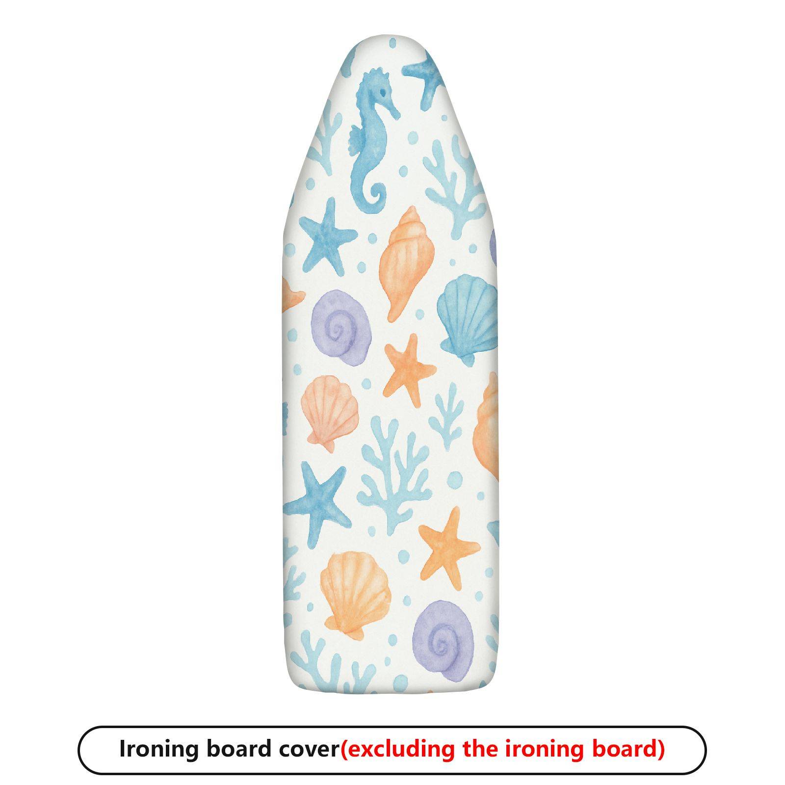 1-Piece Sea Shell Seahorse Starfish  Ironing Board Cover, Universal Size, Without Board