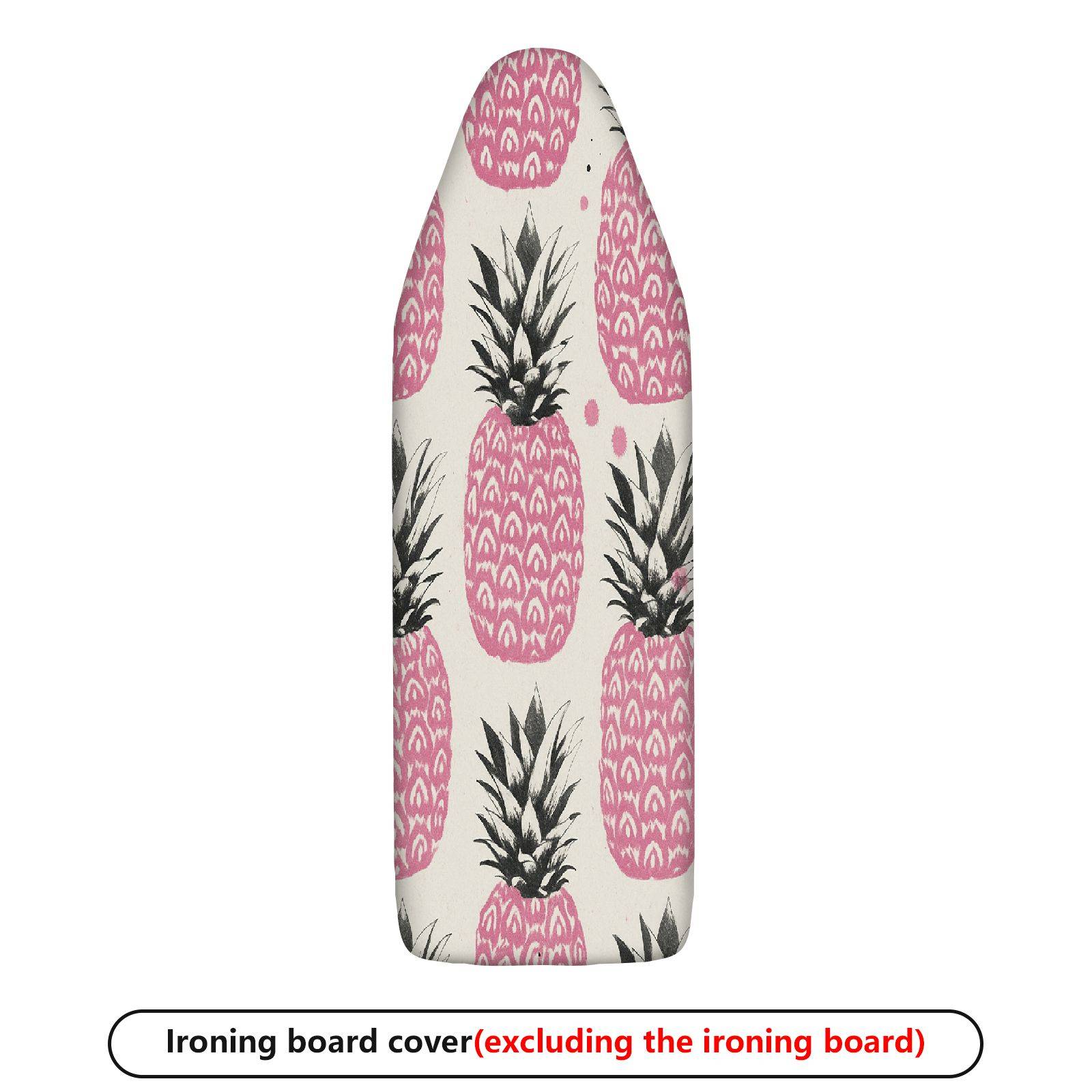 1-Piece Pink Pineapple Tropical Fruit Pattern  Ironing Board Cover, Universal Size, Without Board