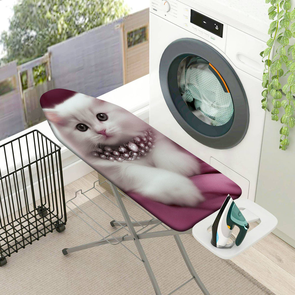 1-Piece Cat Jewel Pink  Ironing Board Cover, Universal Size, Without Board