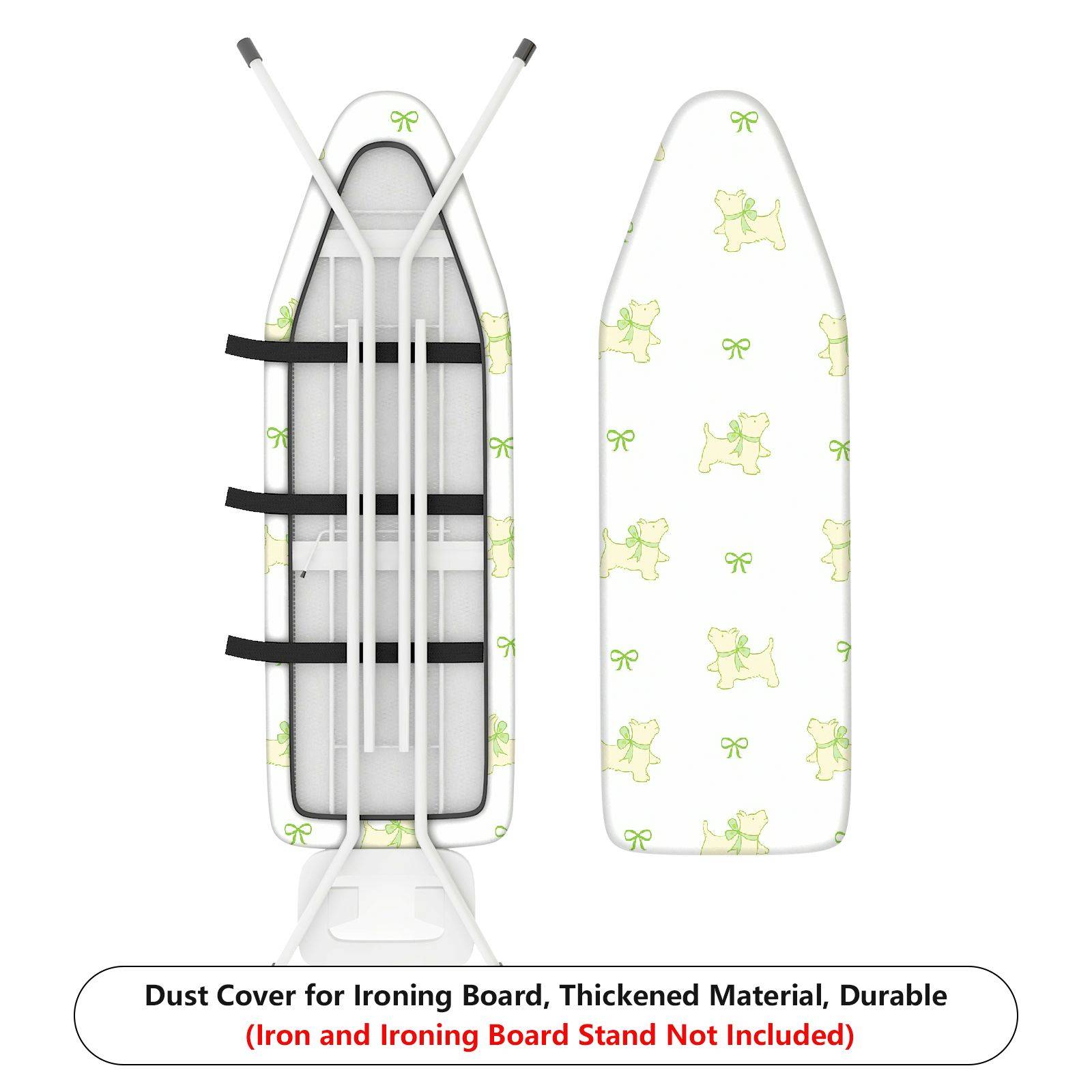 1-Piece Dog Bowknot Pattern Animal Theme  Ironing Board Cover, Universal Size, Without Board
