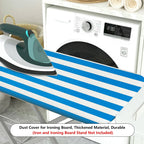 1-Piece Striped Blue Pattern Trendy Modern  Ironing Board Cover, Universal Size, Without Board
