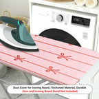 1-Piece Pink Bow Striped Pattern  Ironing Board Cover, Universal Size, Without Board