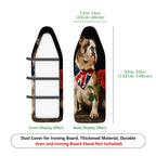 1-Piece Bulldog Union Jack Rose  Ironing Board Cover, Universal Size, Without Board