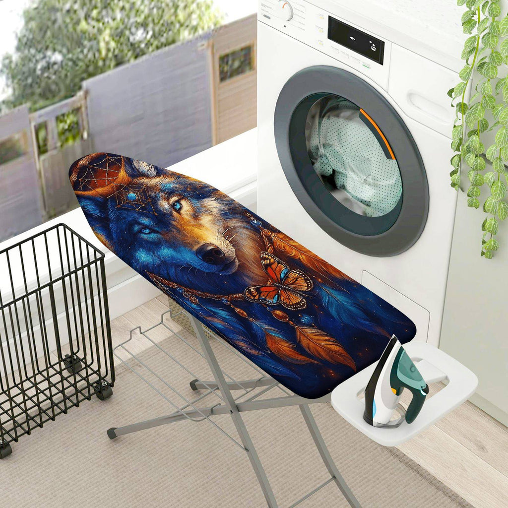 1-Piece Wolf Dreamcatcher Butterfly  Ironing Board Cover, Universal Size, Without Board