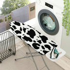 1-Piece Cow Print Pattern Black and White Animal  Ironing Board Cover, Universal Size, Without Board