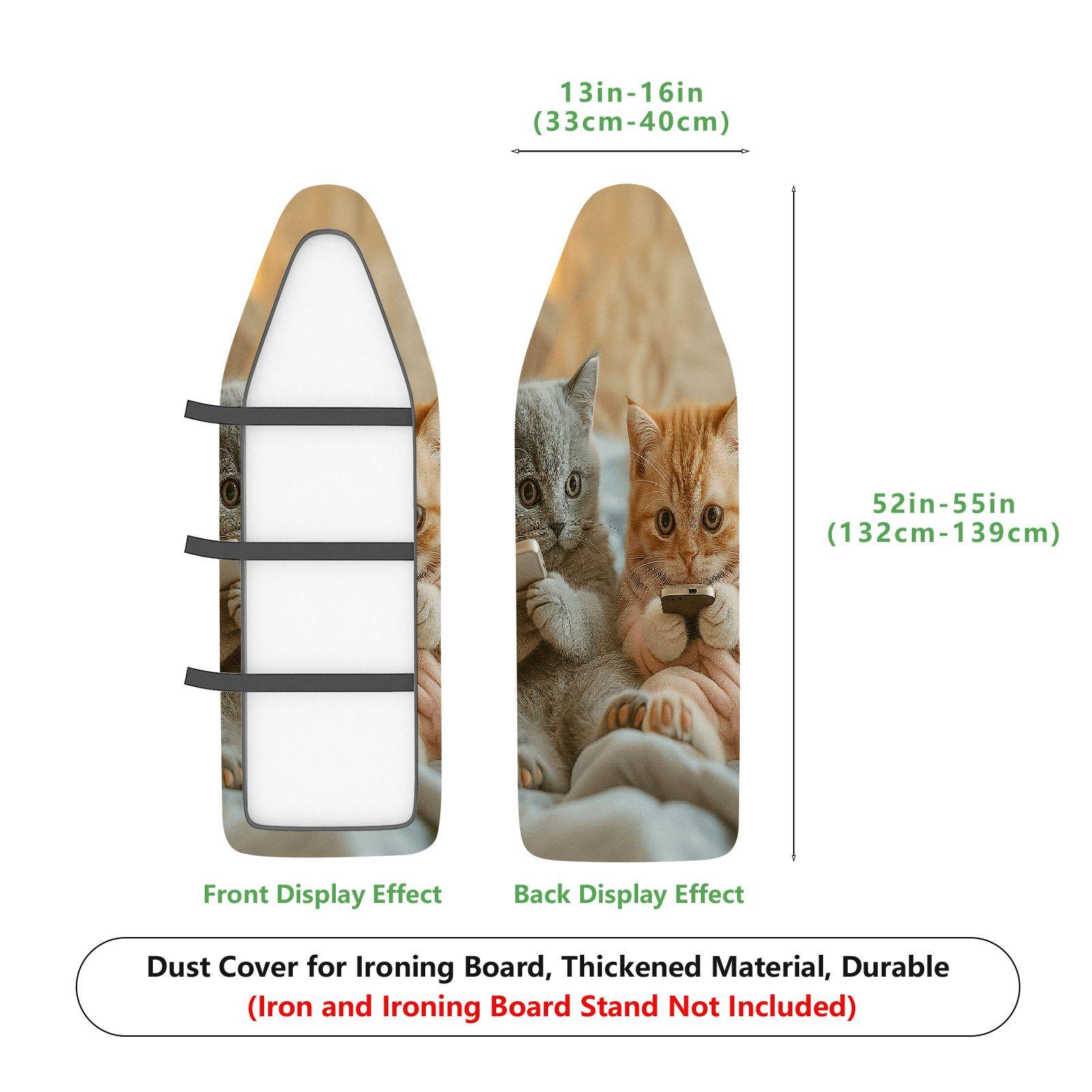 1-Piece Cat Cute Cozy  Ironing Board Cover, Universal Size, Without Board