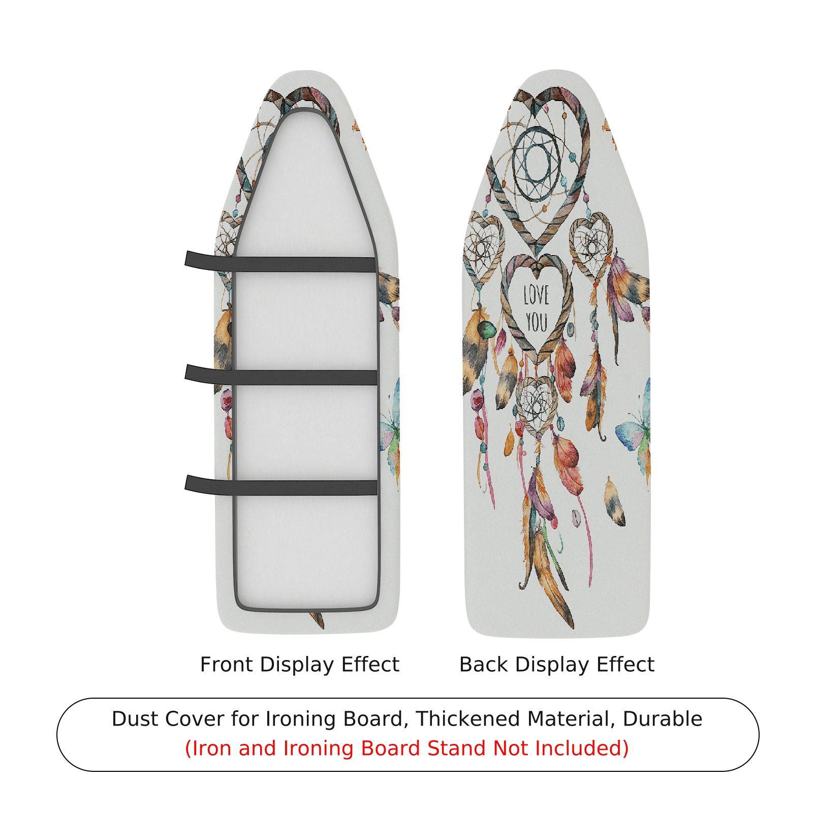 1-Piece Feather Dreamcatcher Butterfly  Ironing Board Cover, Universal Size, Without Board