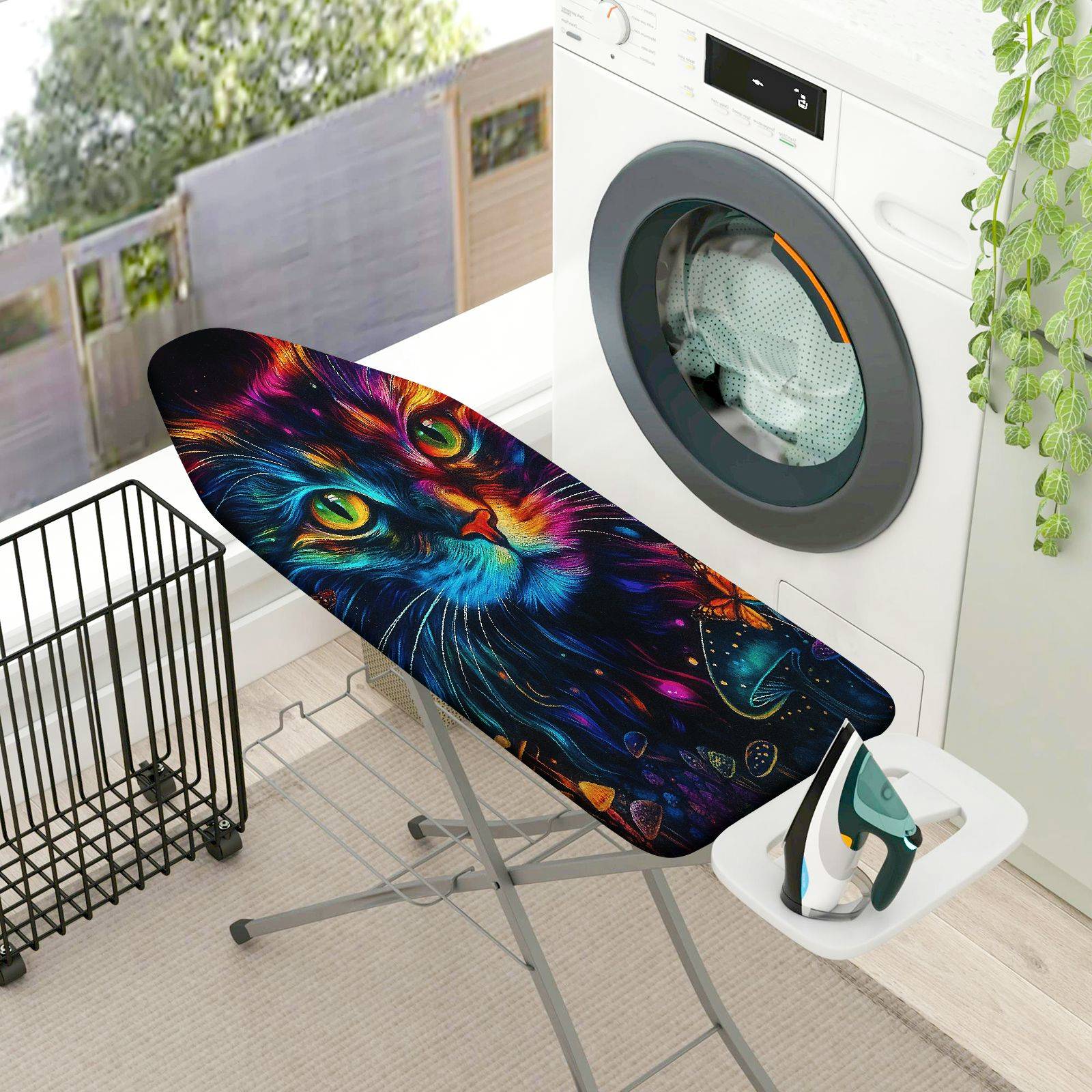 1-Piece Colorful Cat Galaxy  Ironing Board Cover, Universal Size, Without Board