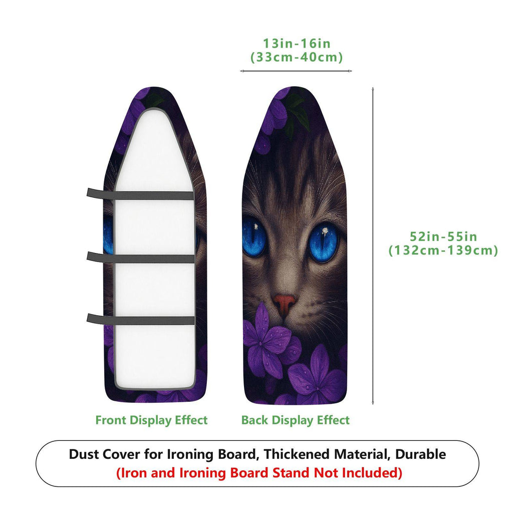 1-Piece Cat Flower Art  Ironing Board Cover, Universal Size, Without Board