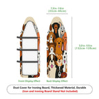 1-Piece Cute Dogs  Fun  Ironing Board Cover, Universal Size, Without Board