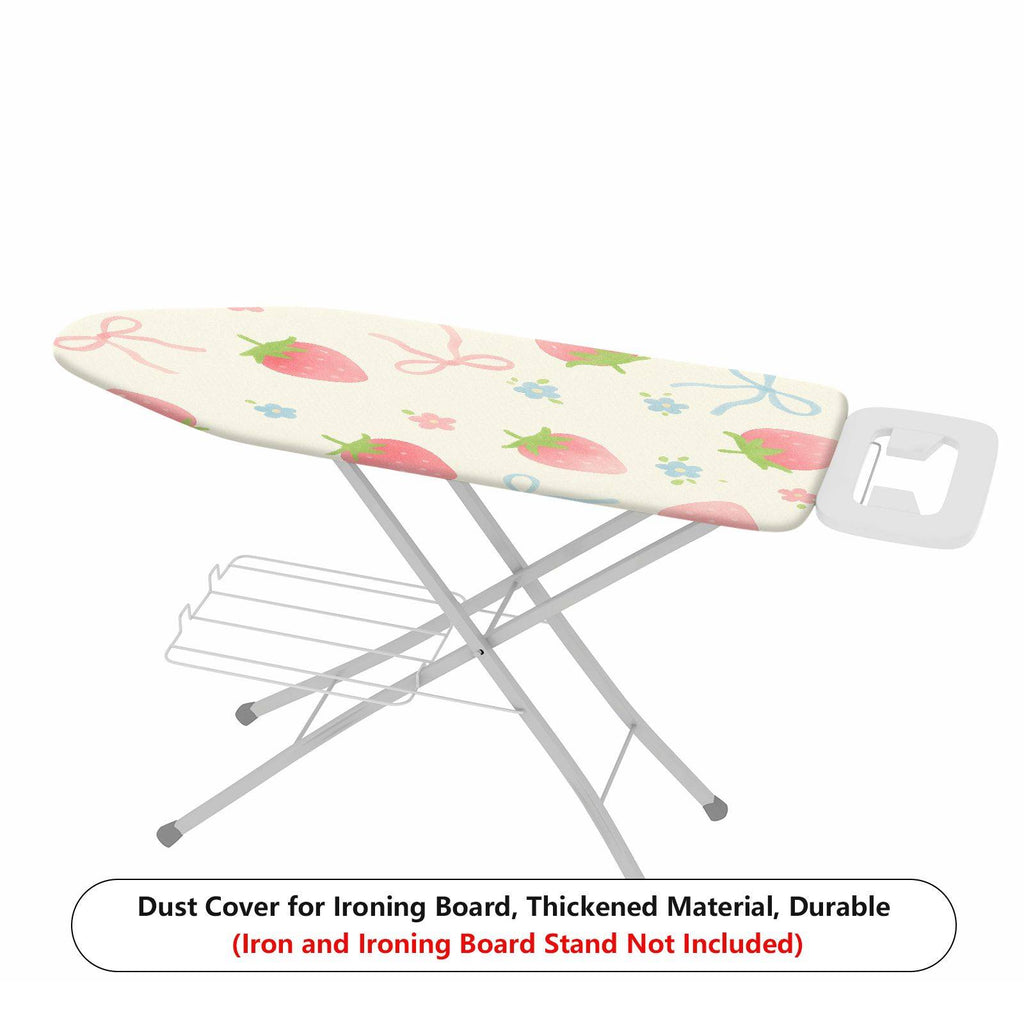 1-Piece Strawberry Floral Ribbon  Ironing Board Cover, Universal Size, Without Board