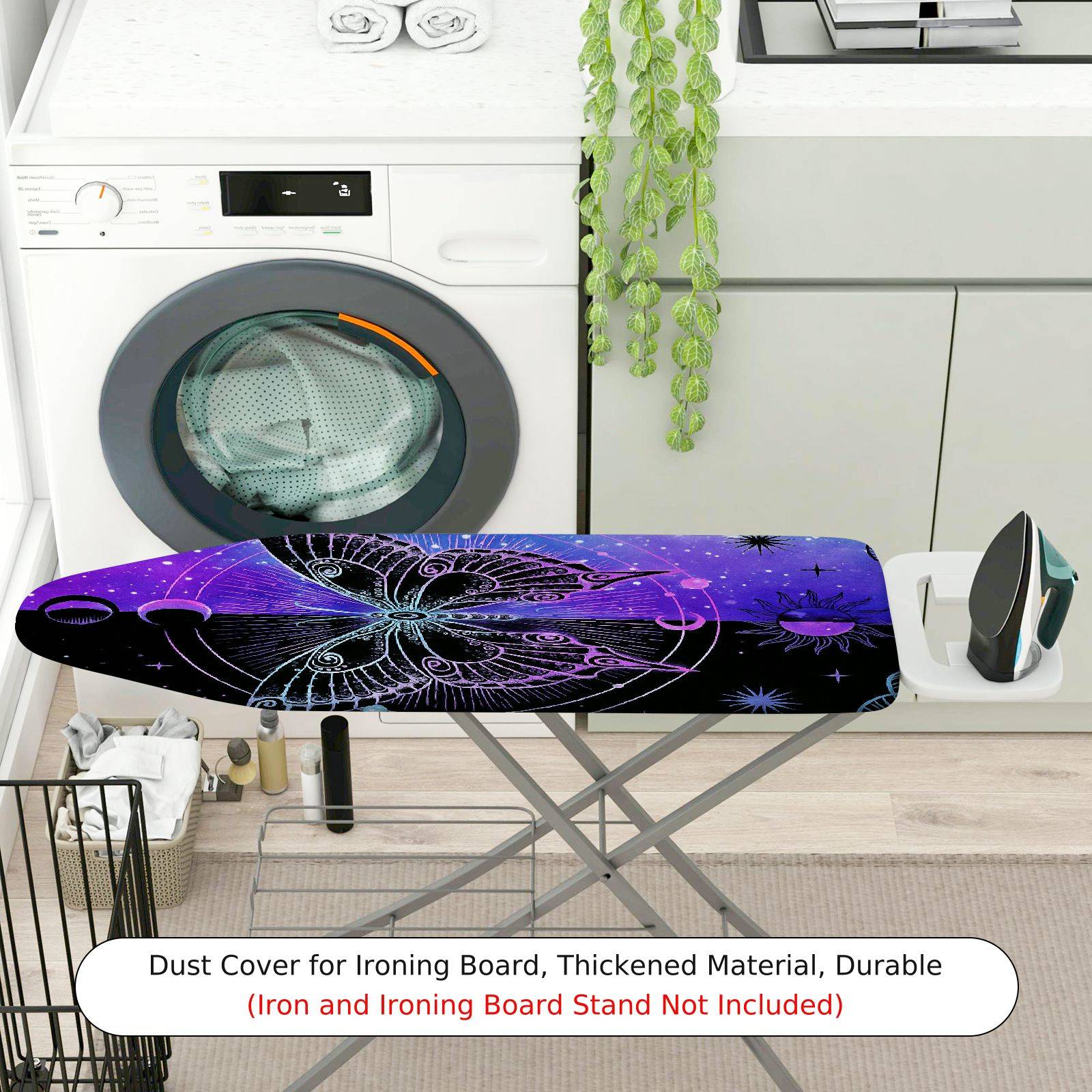 1-Piece Butterfly Galaxy Stars  Ironing Board Cover, Universal Size, Without Board