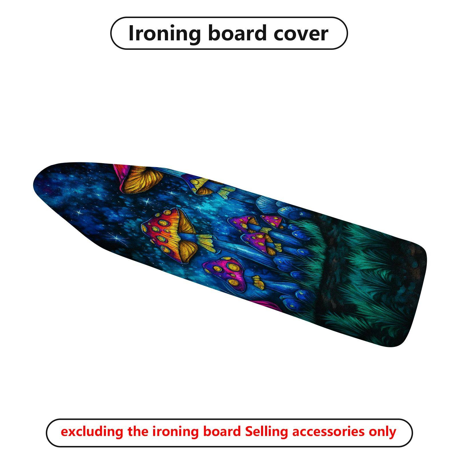 1-Piece Mushroom Starry Night Forest  Ironing Board Cover, Universal Size, Without Board