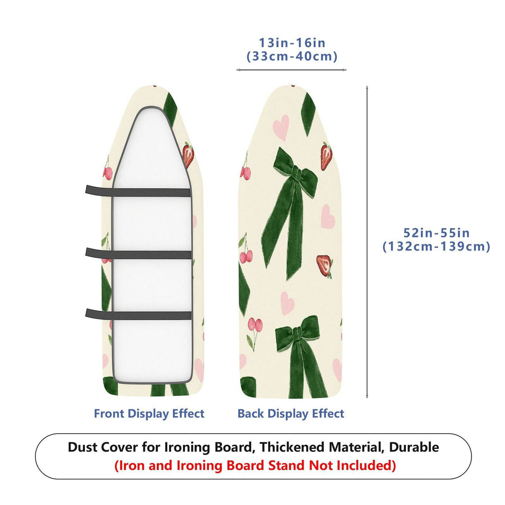 1-Piece Strawberry Cherry Bow  Ironing Board Cover, Universal Size, Without Board
