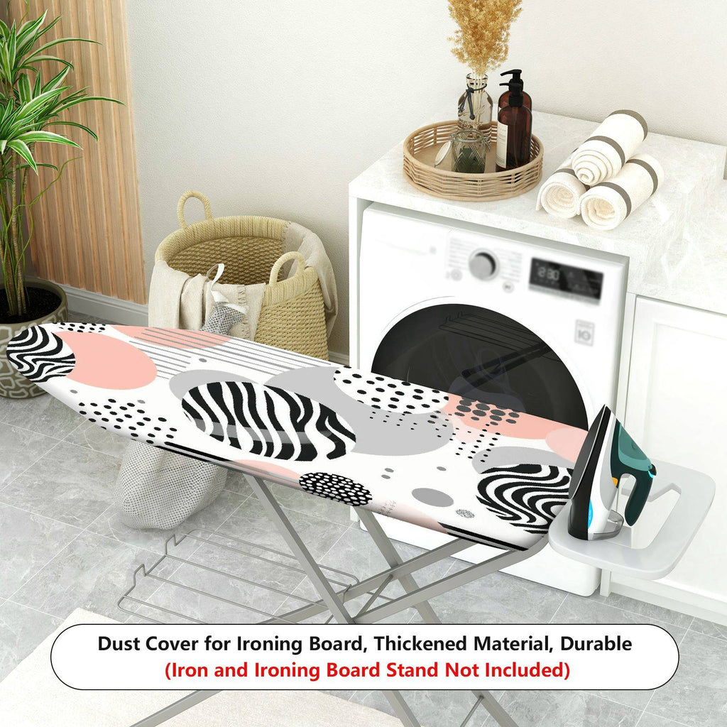 1-Piece Abstract Geometric Dots Striped  Ironing Board Cover, Universal Size, Without Board