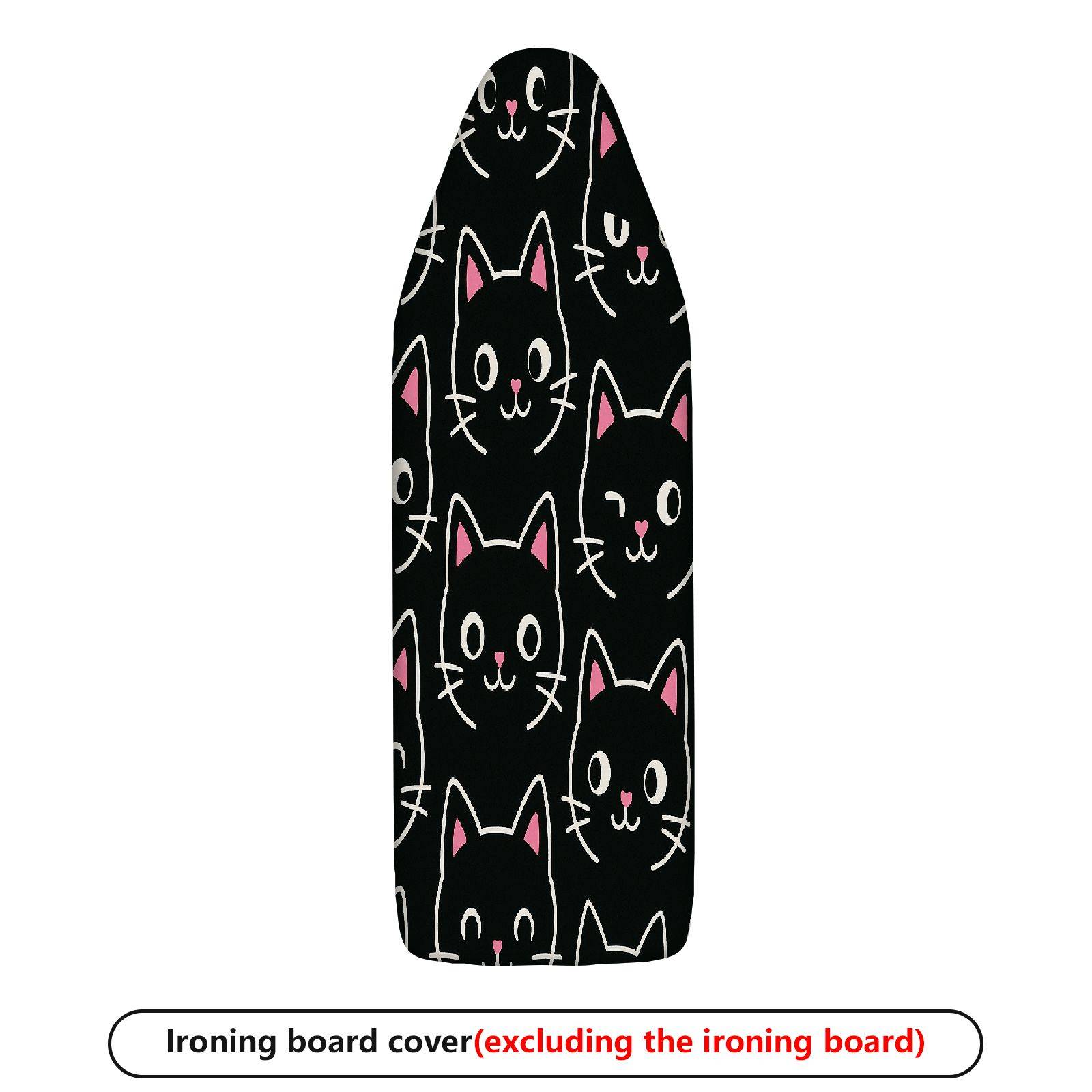 1-Piece Cute Cat Black Theme  Ironing Board Cover, Universal Size, Without Board