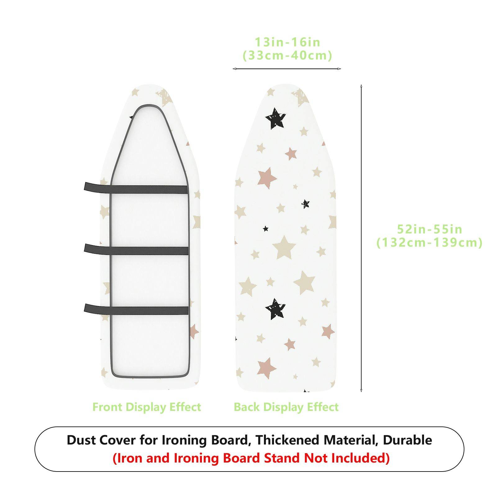 1-Piece Star Pattern Decor Stylish  Ironing Board Cover, Universal Size, Without Board