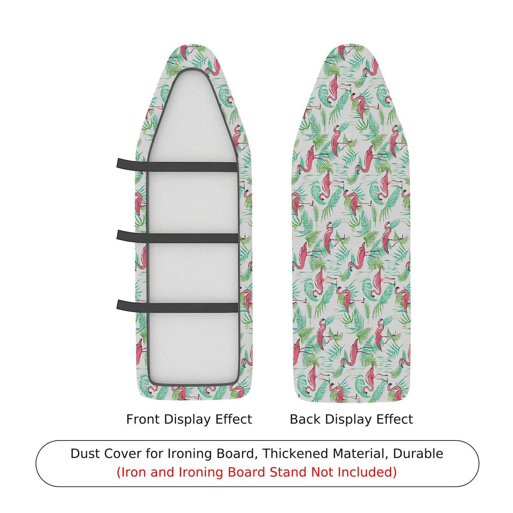1-Piece Flamingo Green Tropical  Ironing Board Cover, Universal Size, Without Board