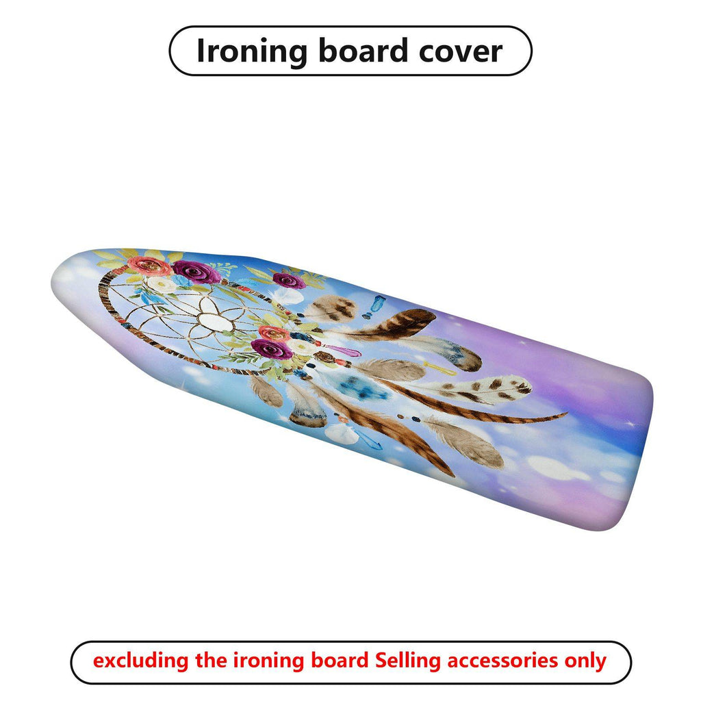 1-Piece Dreamcatcher Floral Feather  Ironing Board Cover, Universal Size, Without Board