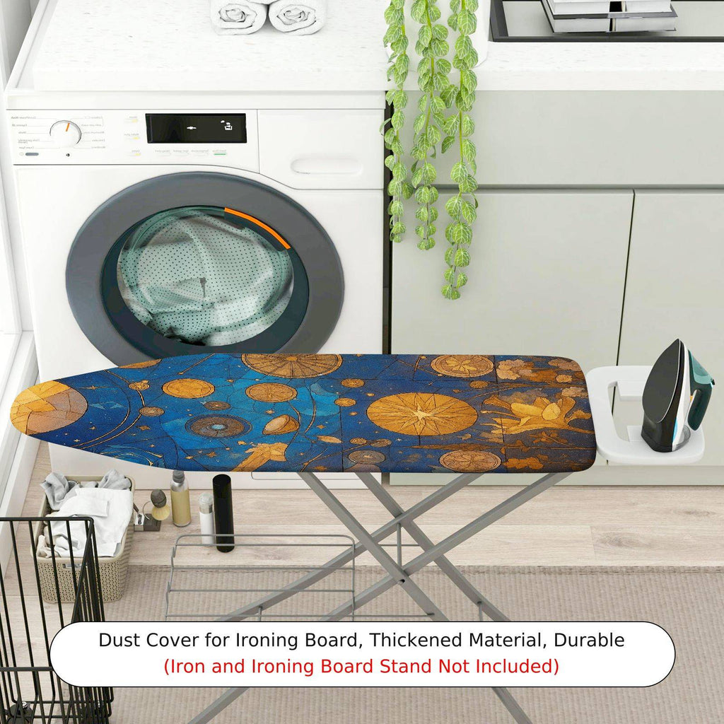 1-Piece Abstract Galaxy Stars Moon  Ironing Board Cover, Universal Size, Without Board