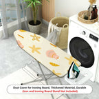 1-Piece Sea Shell Starfish Sand Dollar  Ironing Board Cover, Universal Size, Without Board