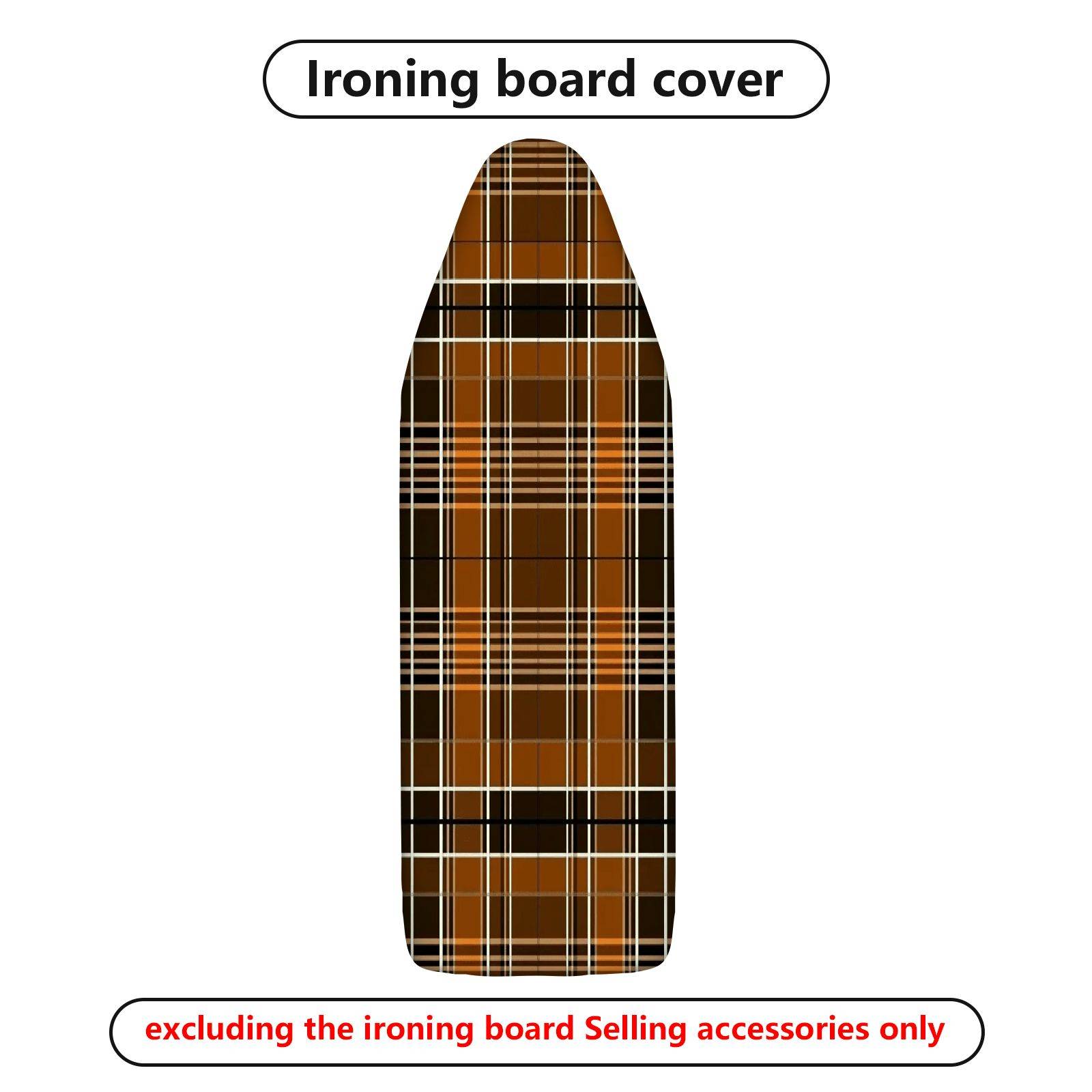 1-Piece Plaid Checkered Striped  Ironing Board Cover, Universal Size, Without Board