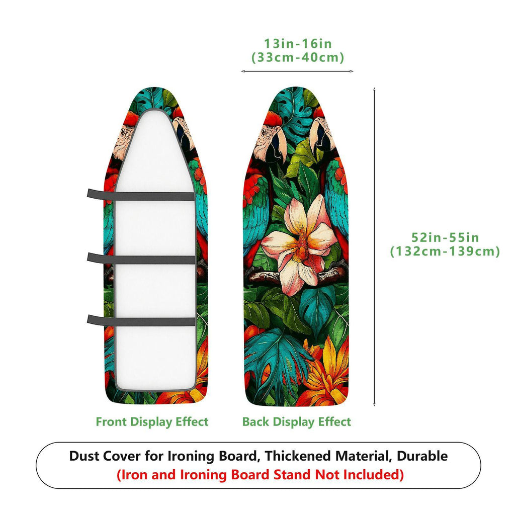 1-Piece Tropical Parrot Flower  Ironing Board Cover, Universal Size, Without Board