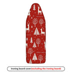 1-Piece Christmas Deer Tree  Ironing Board Cover, Universal Size, Without Board