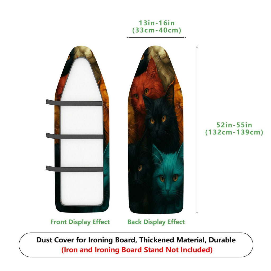 1-Piece Animal Cat Colorful  Ironing Board Cover, Universal Size, Without Board