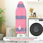 1-Piece Floral Striped Pink  Ironing Board Cover, Universal Size, Without Board