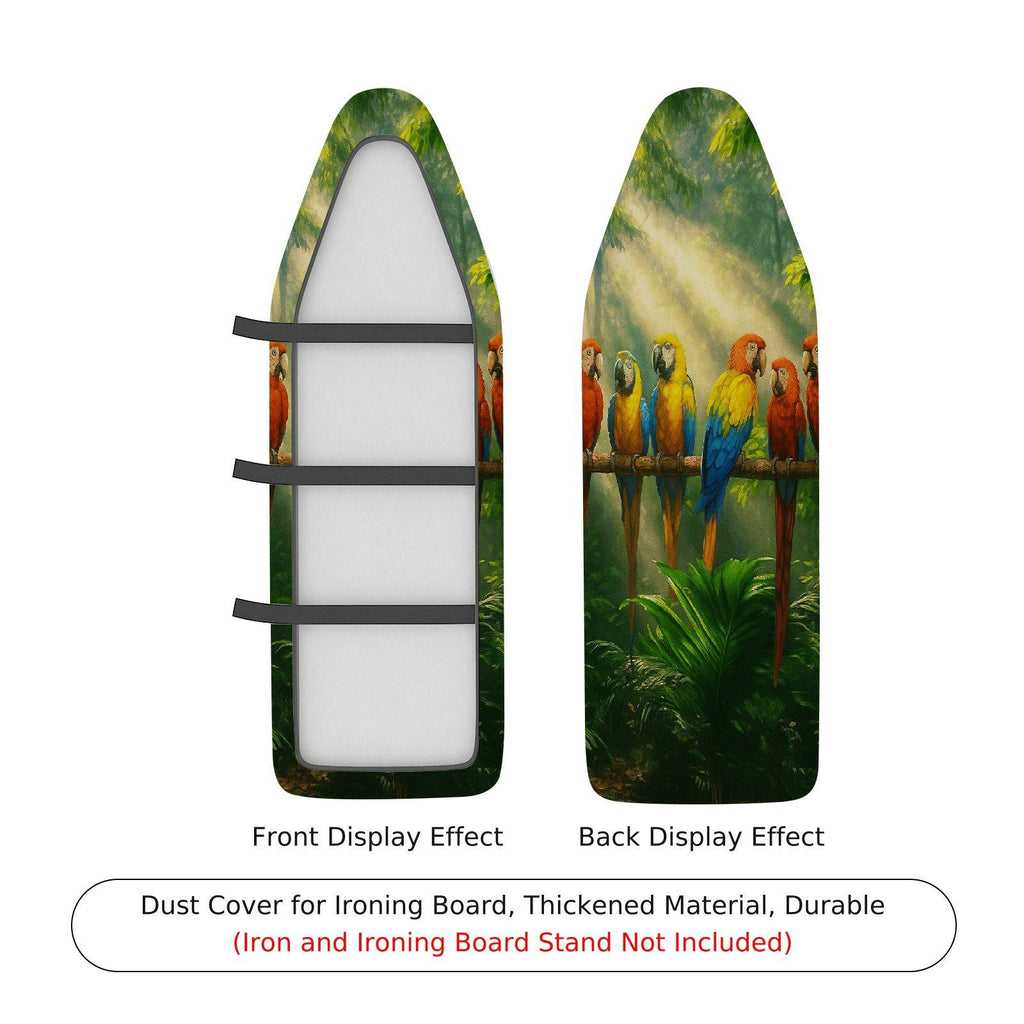 1-Piece Parrot Tropical Jungle  Ironing Board Cover, Universal Size, Without Board