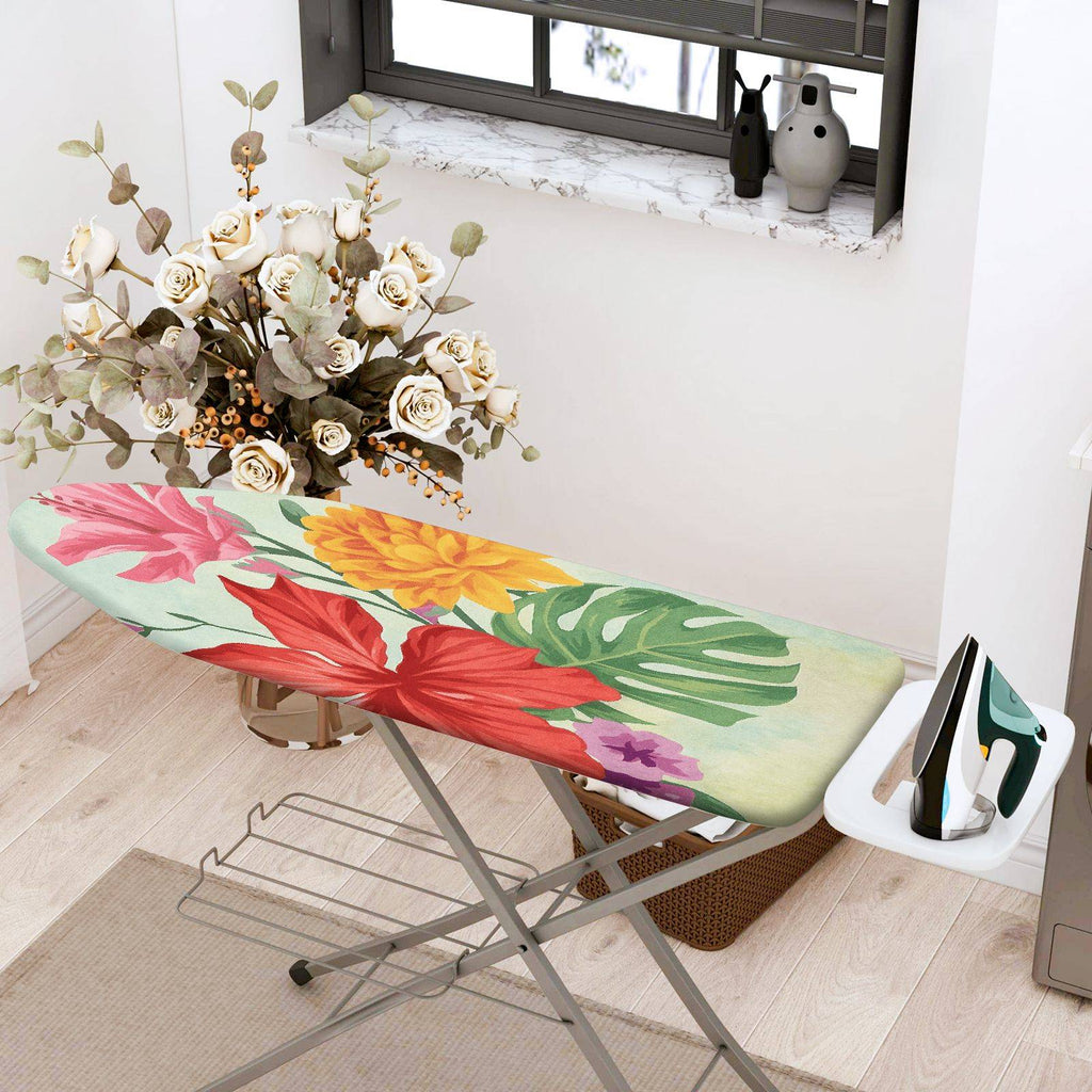 1-Piece Floral Tropical Colorful  Ironing Board Cover, Universal Size, Without Board