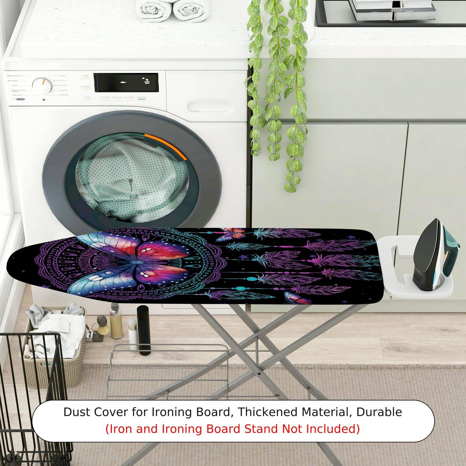 1-Piece Butterfly Dreamcatcher Feathers  Ironing Board Cover, Universal Size, Without Board
