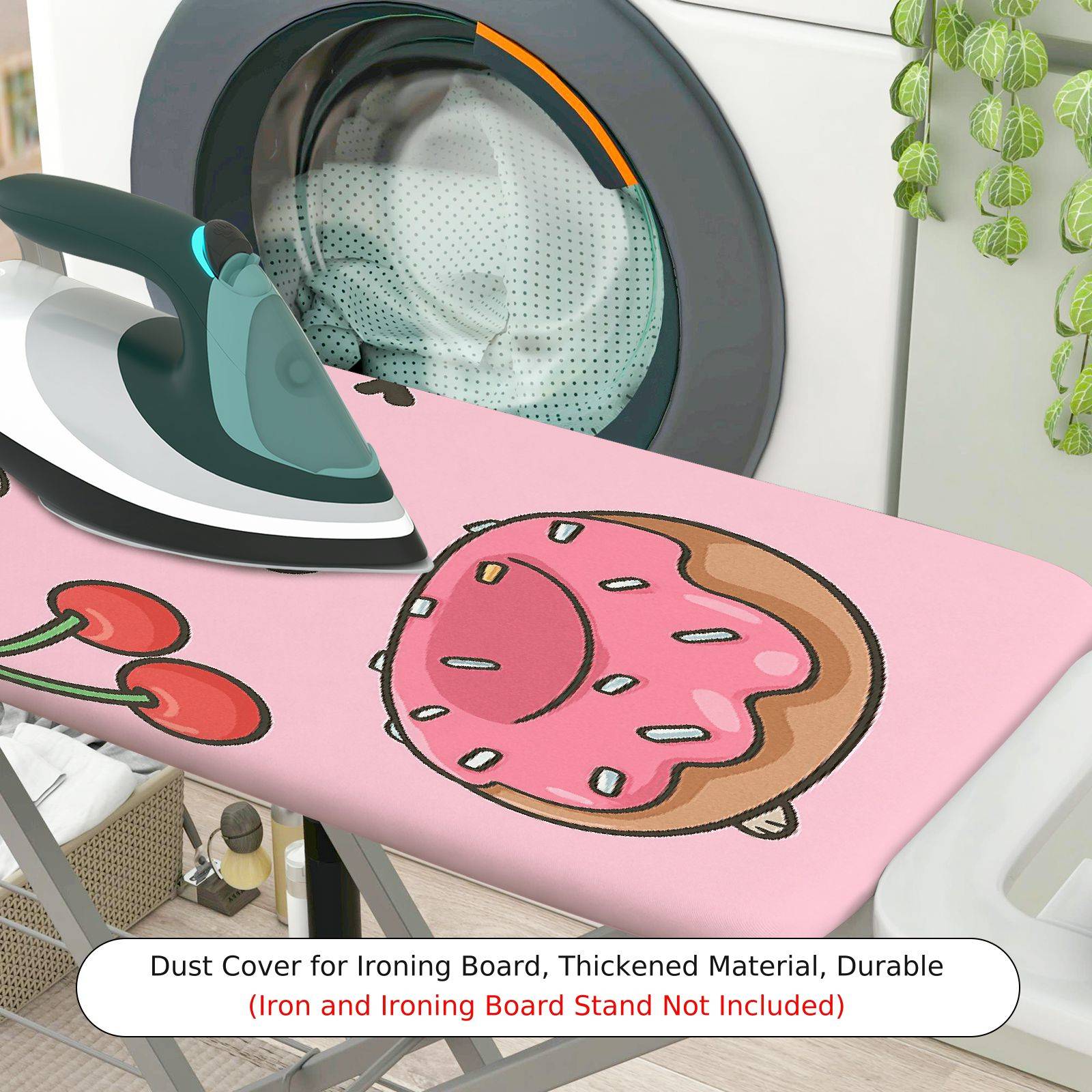 1-Piece Cat Donut Cherry  Ironing Board Cover, Universal Size, Without Board