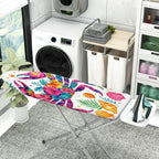 1-Piece Tropical Floral Crab  Ironing Board Cover, Universal Size, Without Board