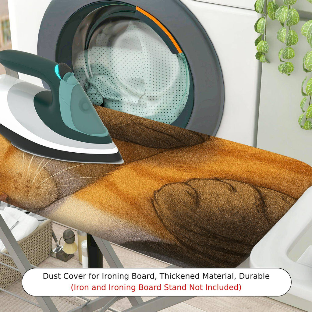 1-Piece Cute Cat Sleeping Peaceful  Ironing Board Cover, Universal Size, Without Board