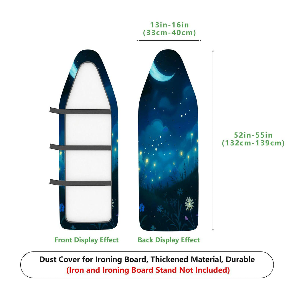 1-Piece Starry Night Moon Flower  Ironing Board Cover, Universal Size, Without Board