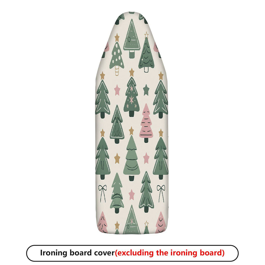 1-Piece Christmas Trees Stars Bows  Ironing Board Cover, Universal Size, Without Board
