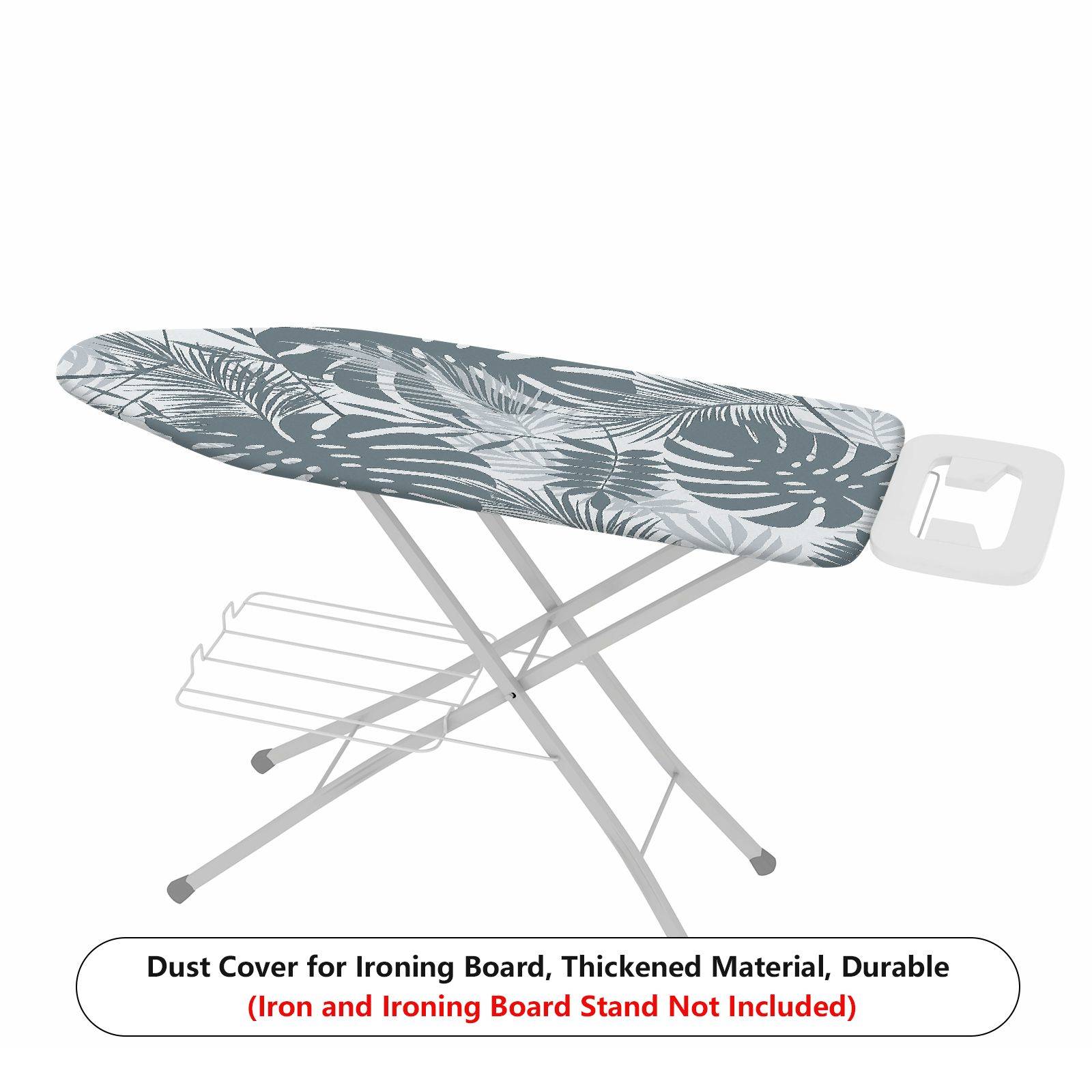 1-Piece Tropical Leaf Palm Gray  Ironing Board Cover, Universal Size, Without Board