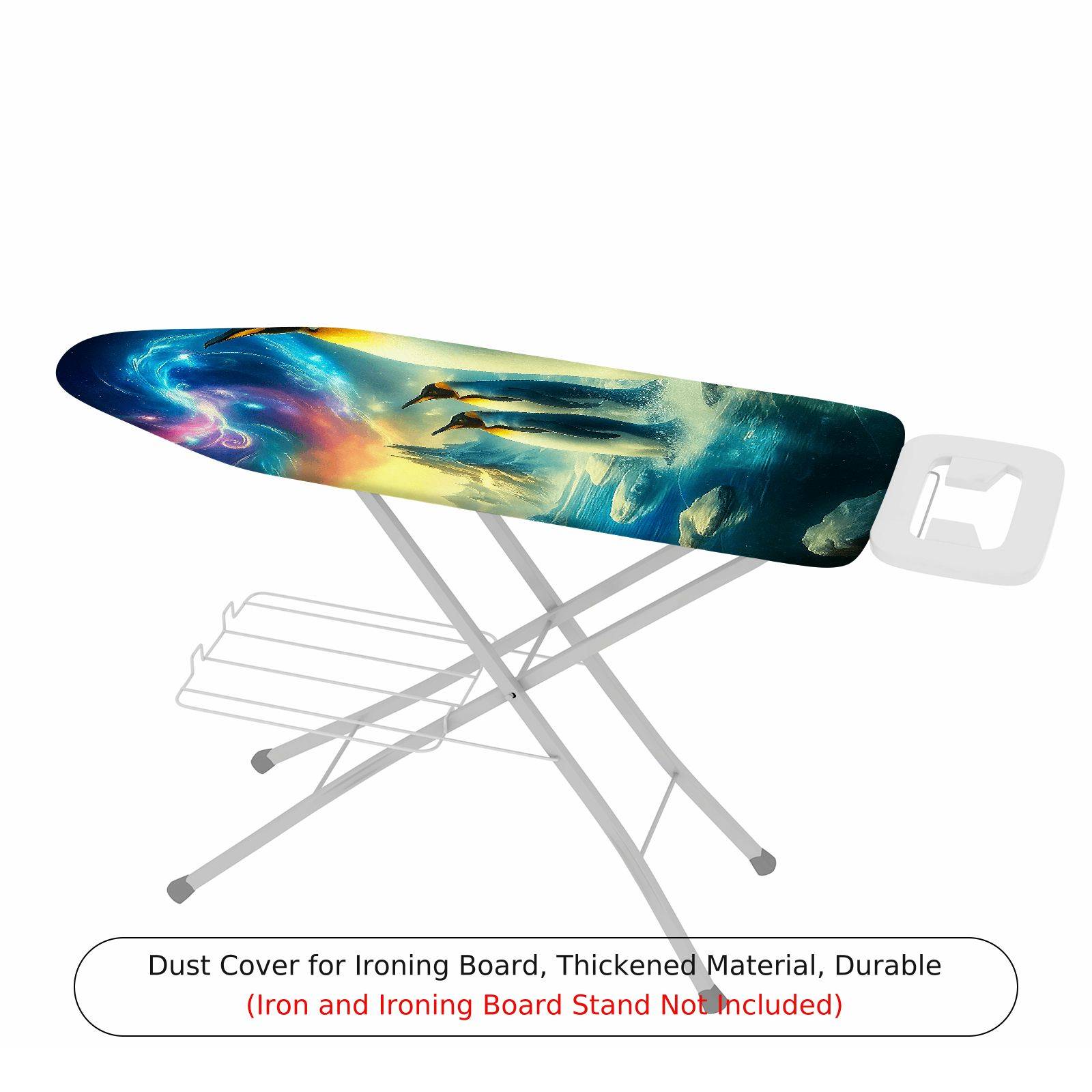 1-Piece Fantasy Penguin Aurora  Ironing Board Cover, Universal Size, Without Board