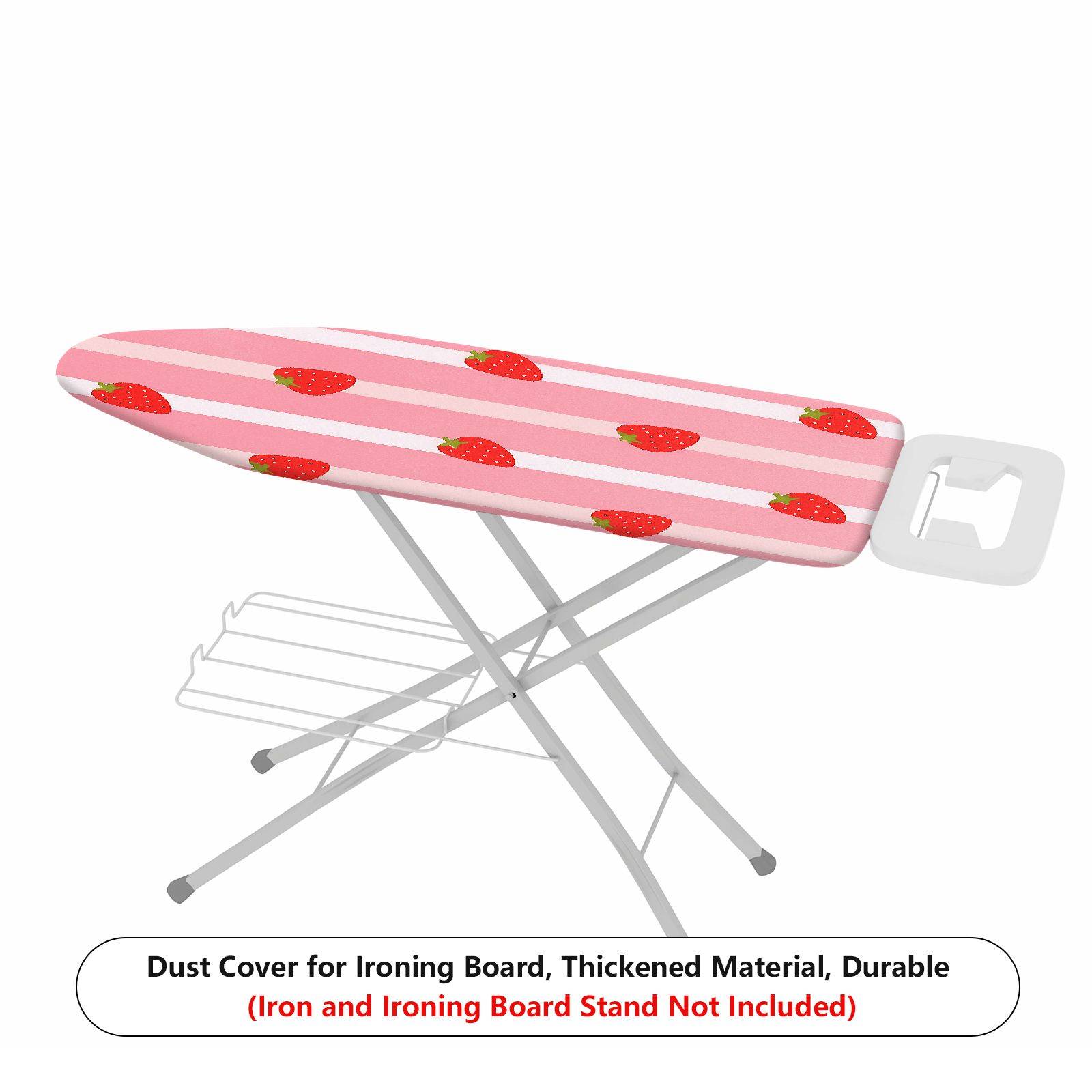 1-Piece Strawberry Pink Stripe Sweet  Ironing Board Cover, Universal Size, Without Board
